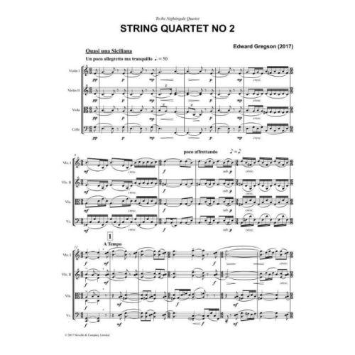 Gregson, Edward - String Quartet No2