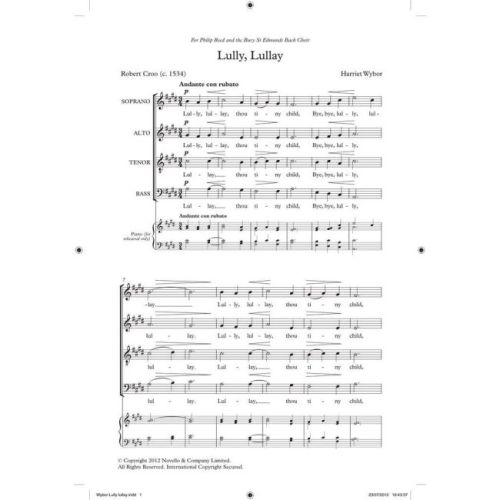 Wybor, Harriet - Lully Lullay (Novello New Choral Series)