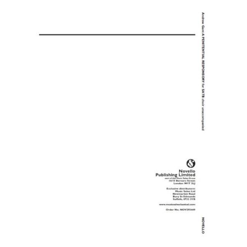 Gant, Andrew - A Penitential Responsory