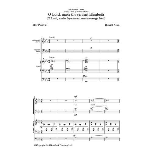 Allain, Richard - O Lord, make thy servant Elizabeth