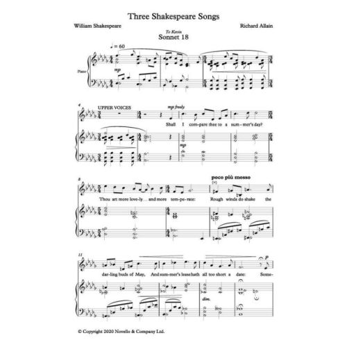 Allain, Richard - Three Shakespeare Songs