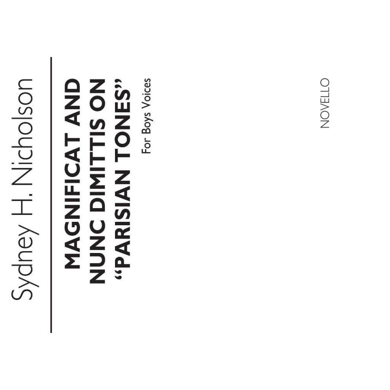 Nicholson, S. - Magnificat And Nunc Dimittis On Parisian Tones