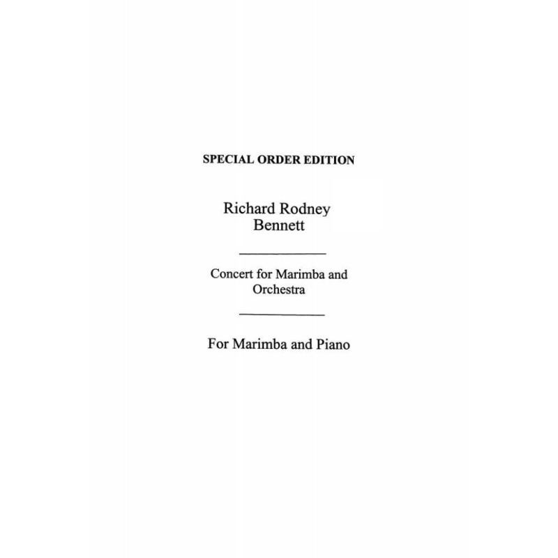 Bennett, Richard Rodney - Concerto For Marimba & Chamber Orchestra