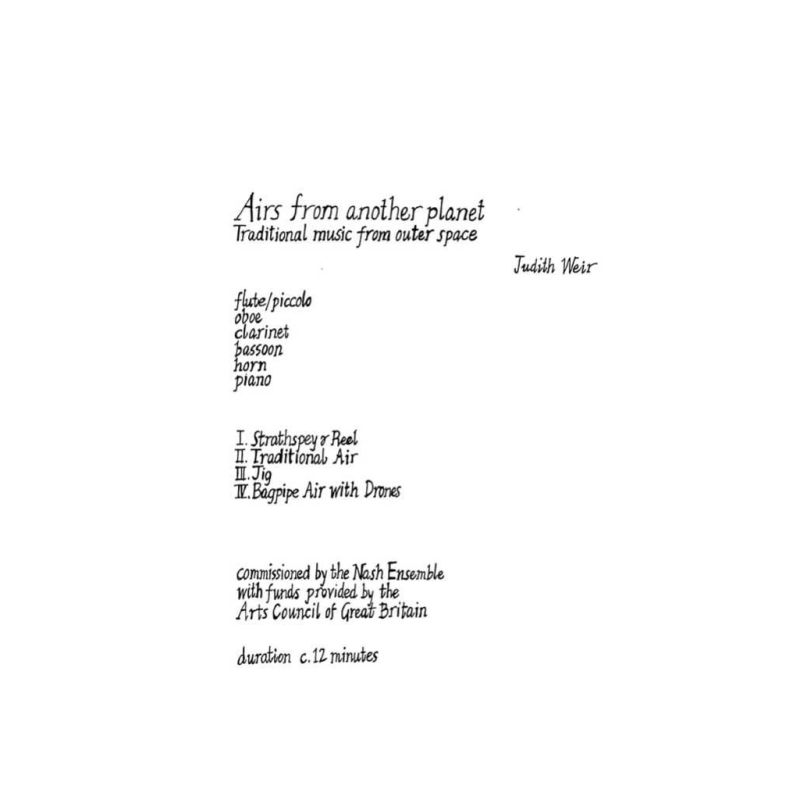 Weir, Judith - Airs From Another Planet (Parts)