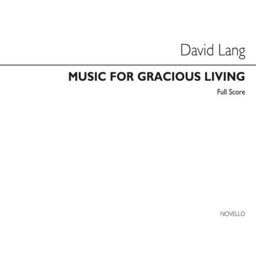 Lang, David - Music For...