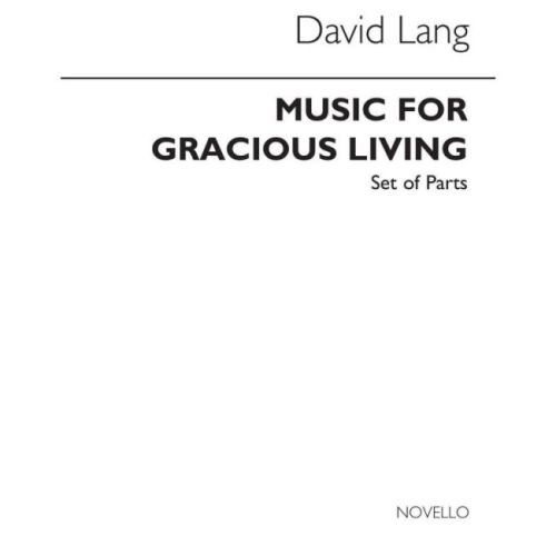 Lang, David - Music For...