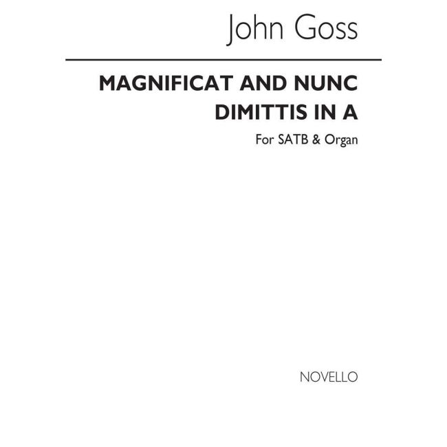 Goss, John - Magnificat And Nunc Dimittis In A