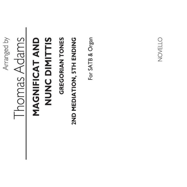 Adams, Thomas - Mag And Nunc(Greg.Tones-2nd Mediation 5th Ending)
