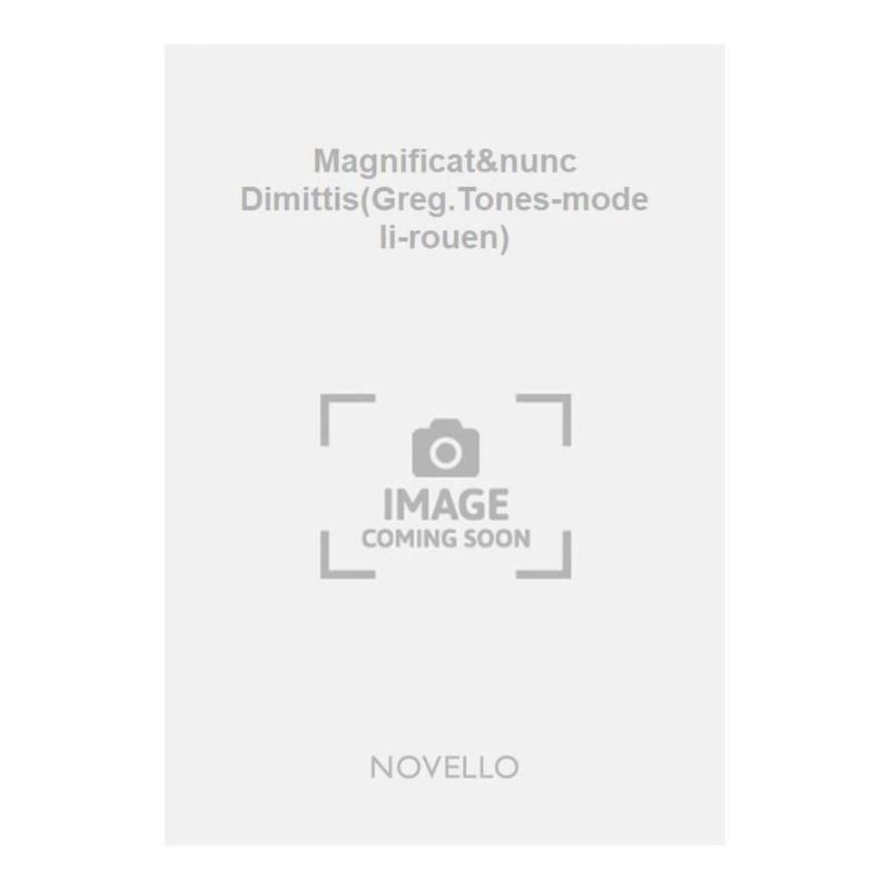Adams, Thomas - Magnificat&nunc Dimittis(Greg.Tones-mode Ii-rouen)