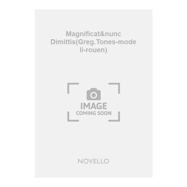 Adams, Thomas - Magnificat&nunc Dimittis(Greg.Tones-mode Ii-rouen)