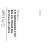 Livett, G.M. - The Office For Holy Communion In G