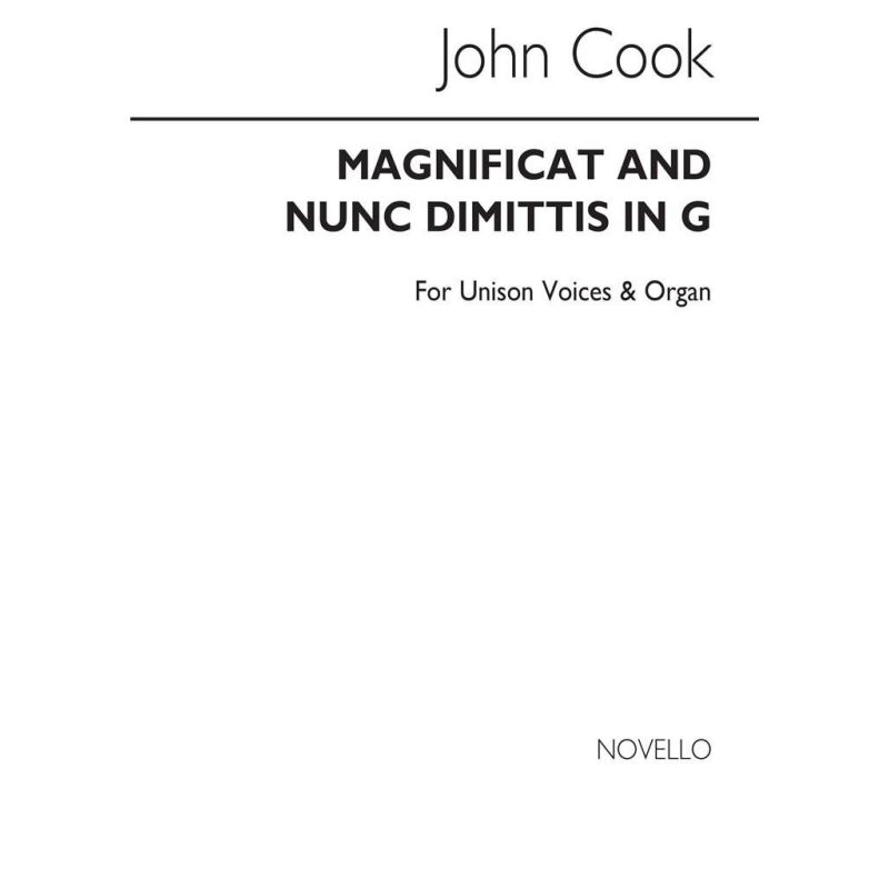 Cook, John - Magnificat And Nunc Dimittis In G