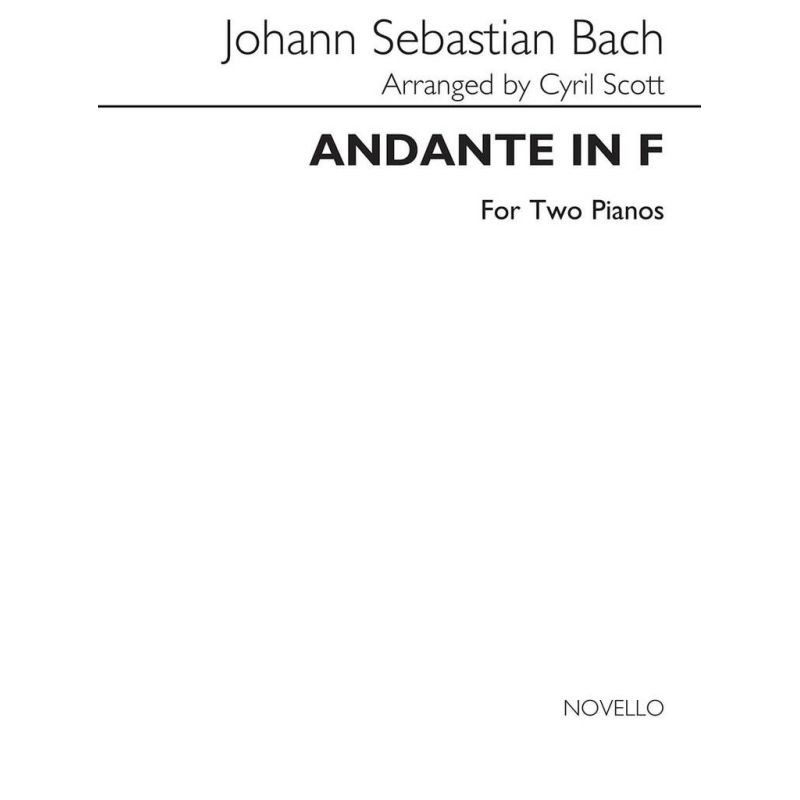Bach, Johann Sebastian - Andante In F For Two Pianos