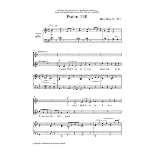 Rose, Barry - Psalm 150
