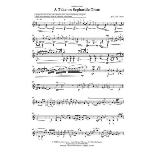 Greco, José Luis - A Take On Sephardic Time