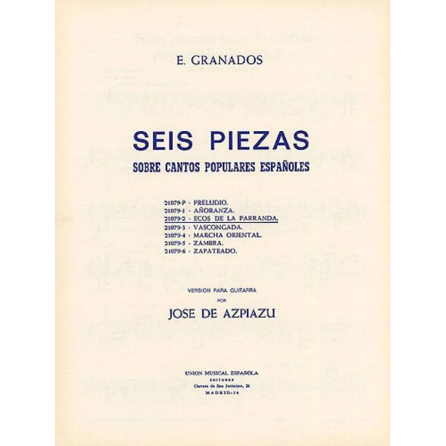 Ecos De La Parranda No.2 (azpiazu) Seis Piezas