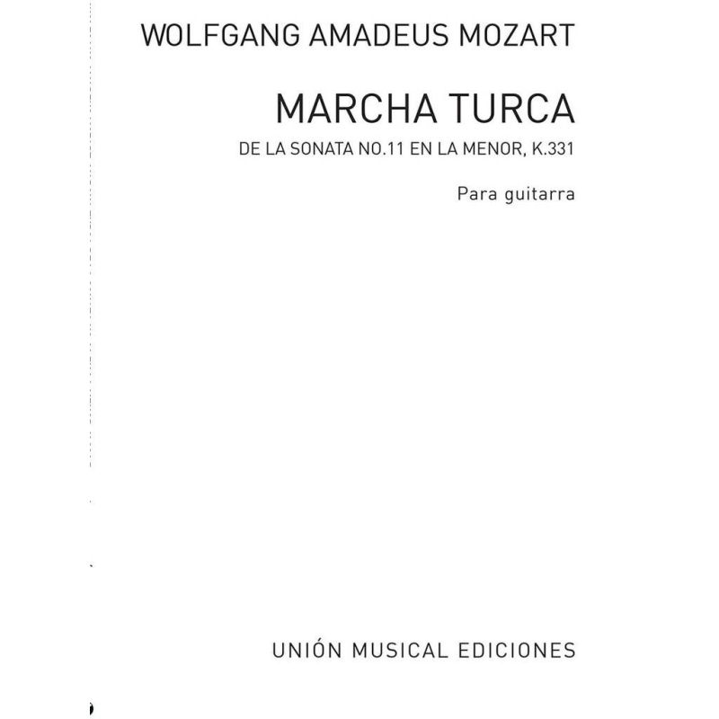 Mozart, Wolfgang Amadeus - Marcha Turca (Sonata No.11 In A K.331) (Guitar)