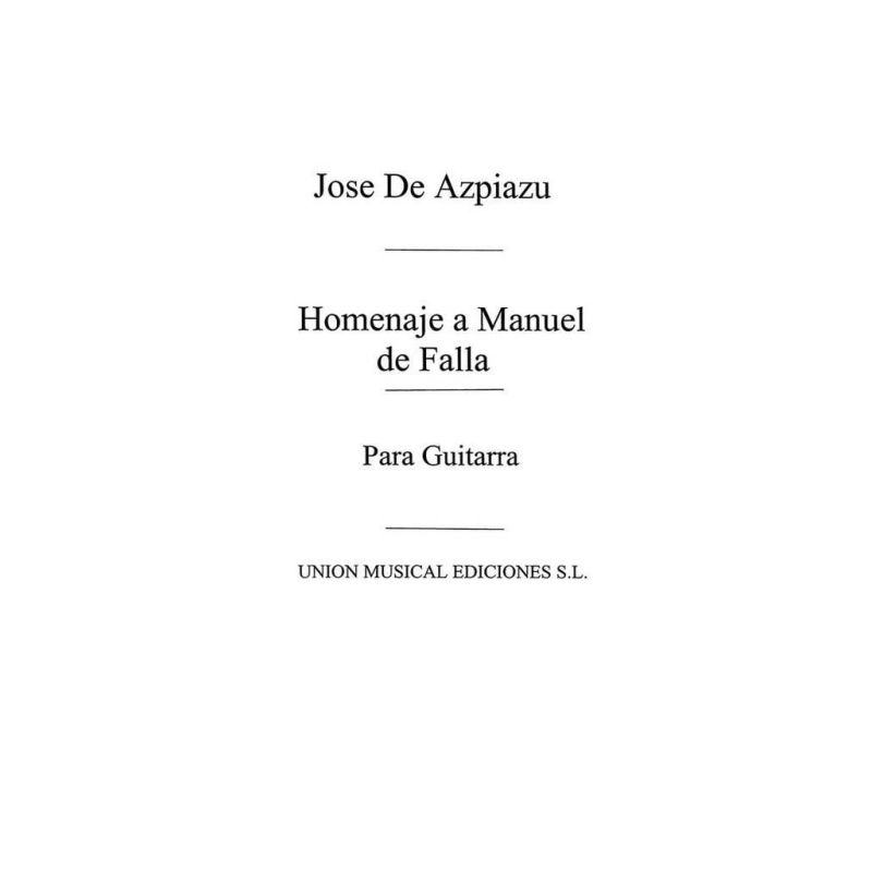 Homenaje A Manuel De Falla For