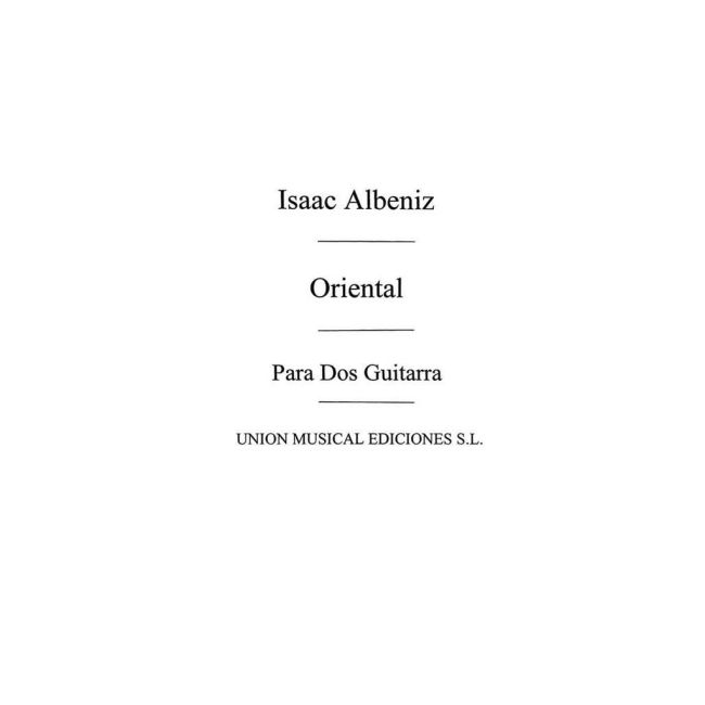 Albéniz, Isaac - Oriental