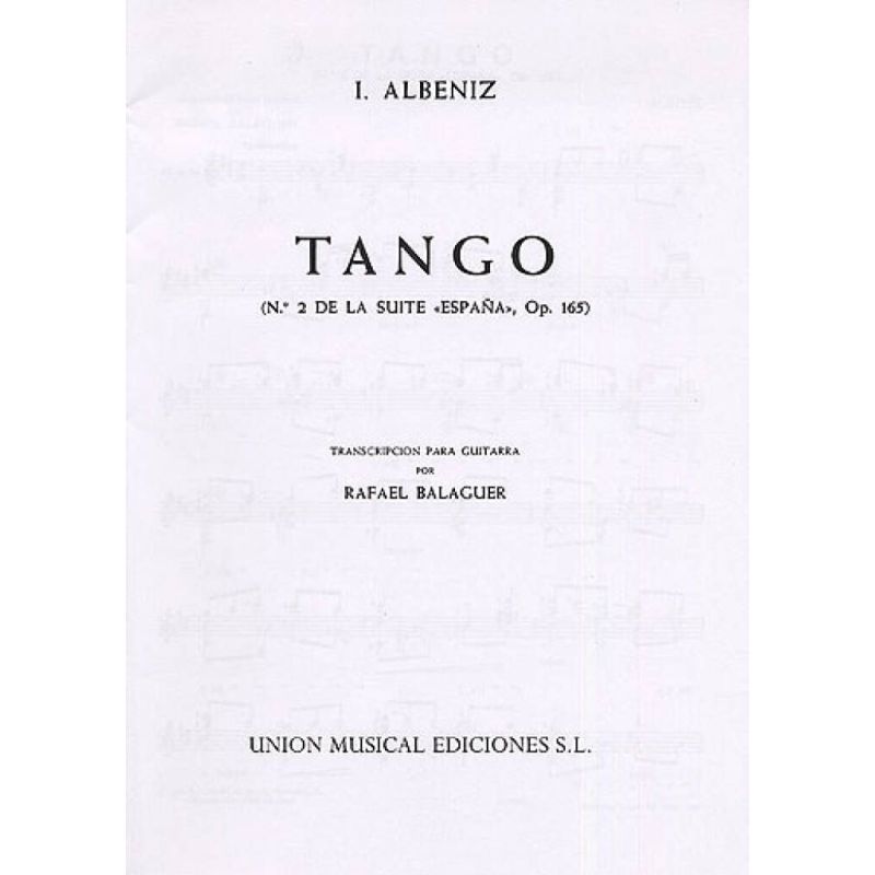 Albéniz, Isaac - Tango (espana) (balaguer) Guitar