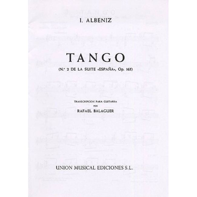 Albéniz, Isaac - Tango (espana) (balaguer) Guitar