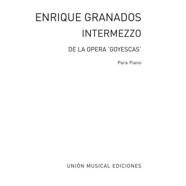 Intermezzo From Goyescas Piano