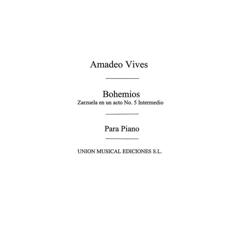 Intermedio From Bohemios For Piano