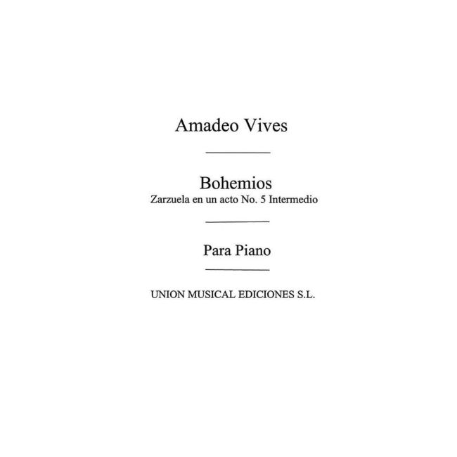 Intermedio From Bohemios For Piano