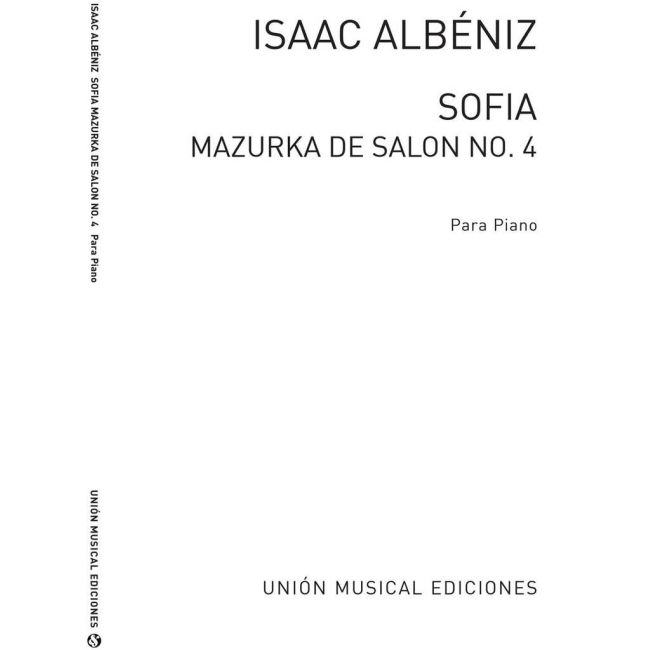 Albéniz, Isaac - Sofia No.4 From Mazurkas Desalon Op.66 For Piano