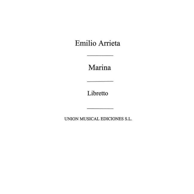 Arrieta, Pascual - Marina - Libretto