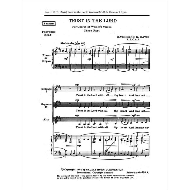 Davis, Katherine K. - Trust in the Lord