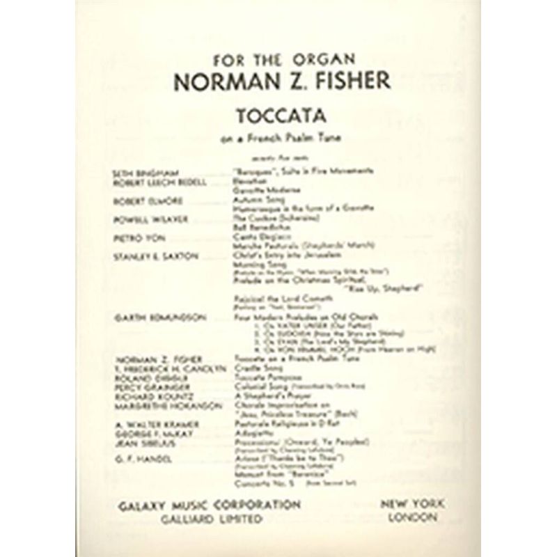 Fisher, Norman - Toccata on A French Psalm Tune