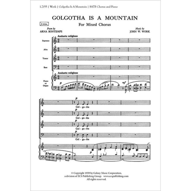 Work, John Wesley - Golgotha Is A Mountain