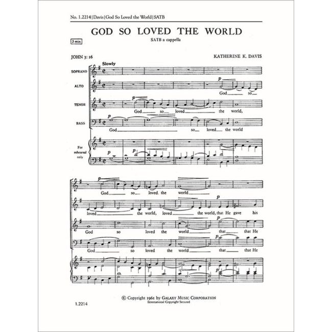 Davis, Katherine K. - God So Loved The World