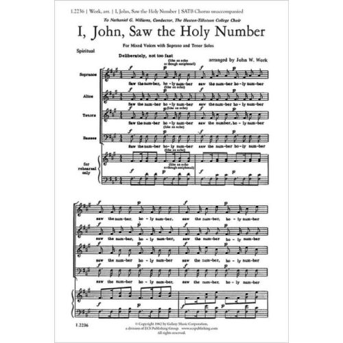 Work, John Wesley - I,...