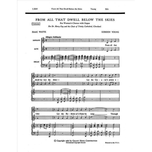 Young, Gordon - From All That Dwell Below the Skies