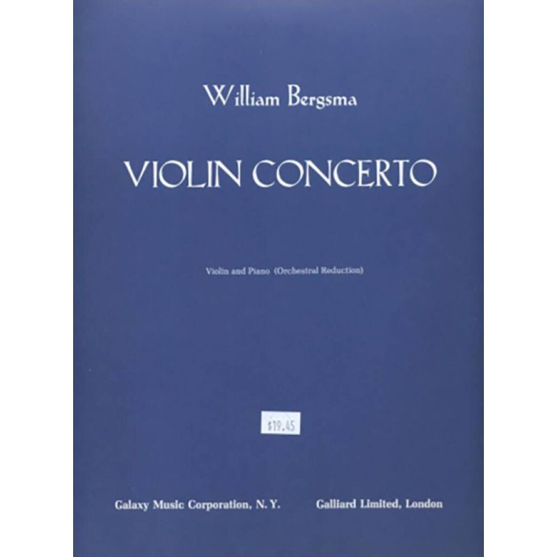 Bergsma, William - Concerto for Violin