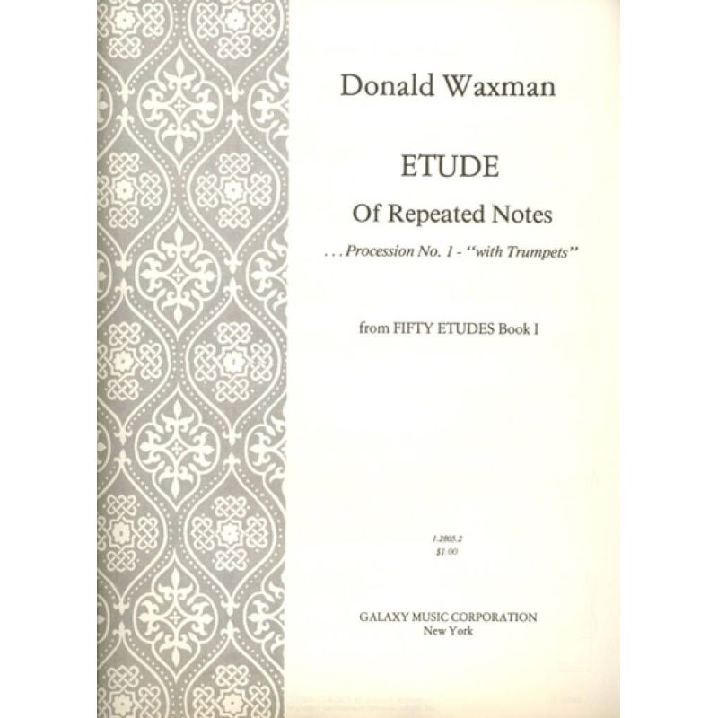 Waxman, Donald - Etude No. 2: Repeated Notes