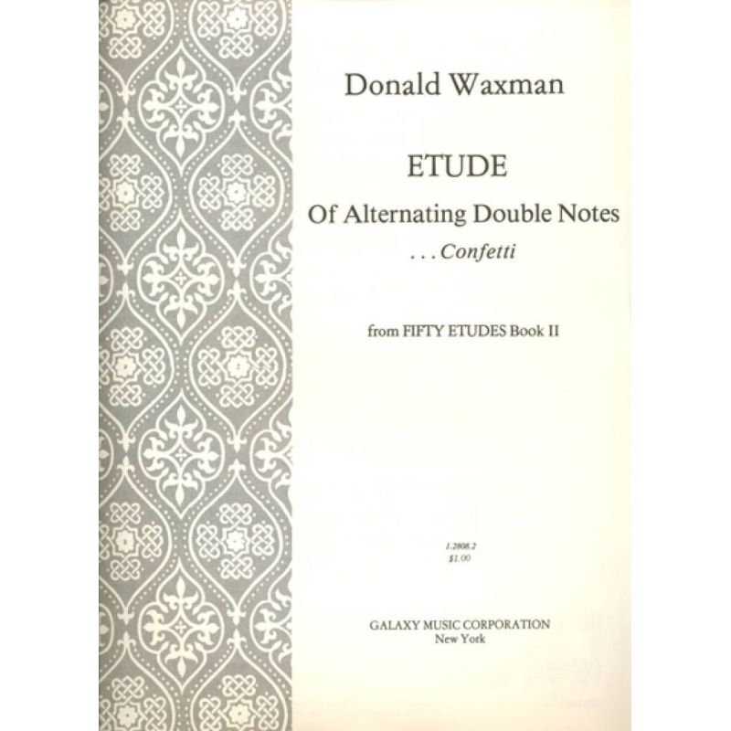 Waxman, Donald - Etude No. 19: Alternating Double Notes