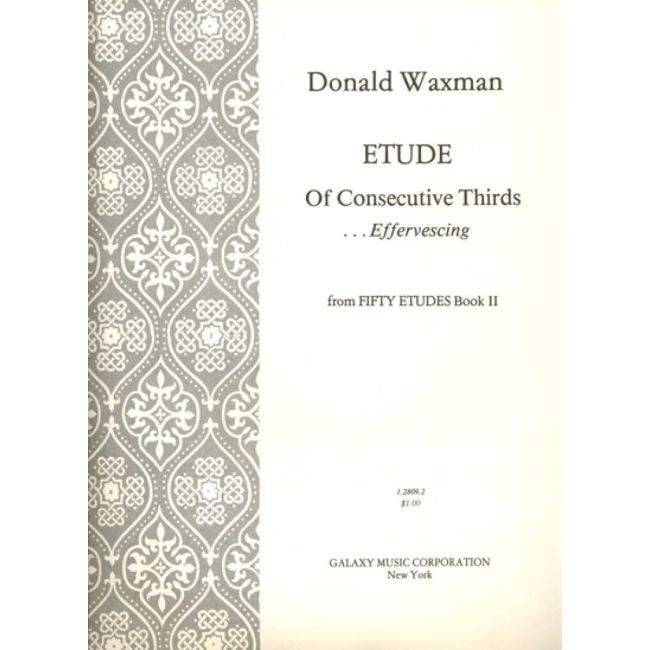 Waxman, Donald - Etude No. 22: Consecutive Thirds