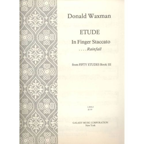 Waxman, Donald - Etude No....
