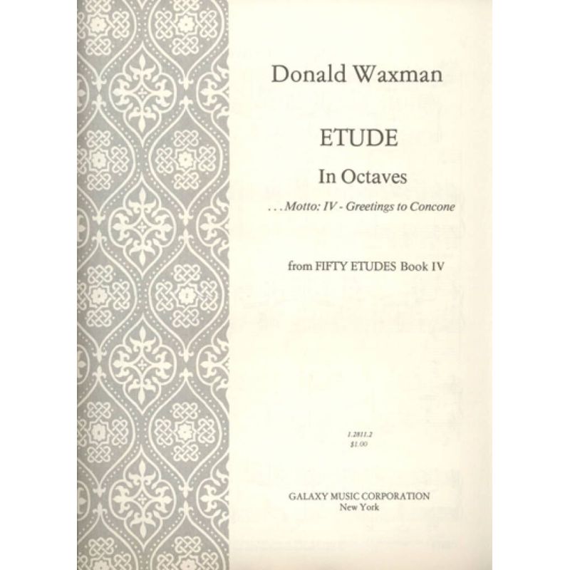 Waxman, Donald - Etude No. 40: Octave Scales