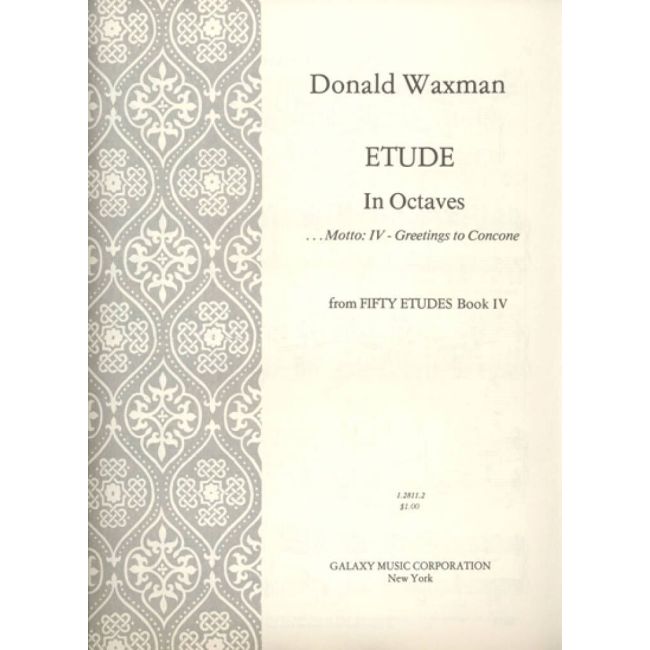 Waxman, Donald - Etude No. 40: Octave Scales