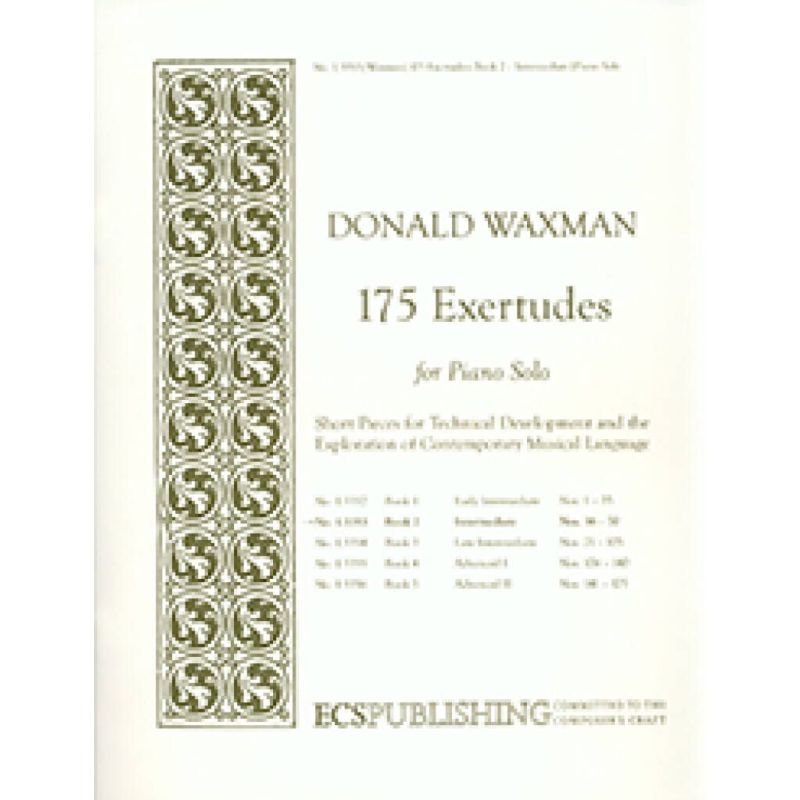 Waxman, Donald - 175 Exertudes, Book 2: Intermediate