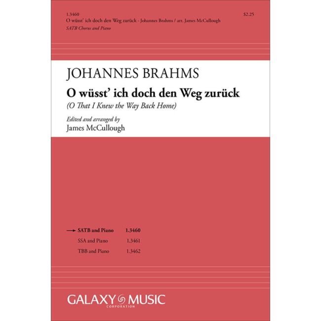 Brahms, Johannes - O wüsst' ich doch den Weg zurück
