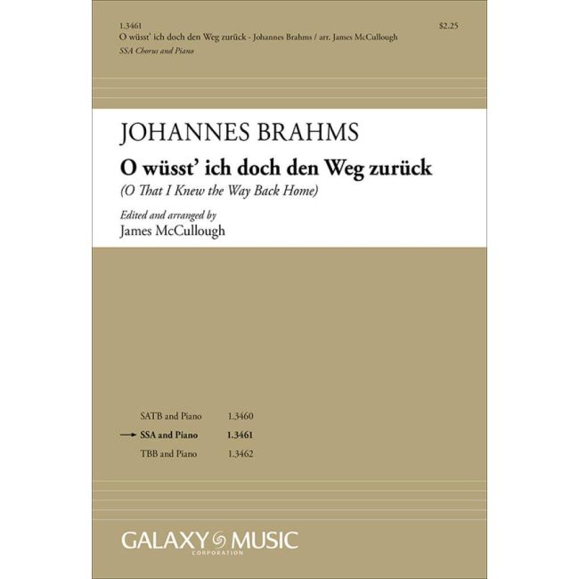 Brahms, Johannes - O wüsst' ich doch den Weg zurück