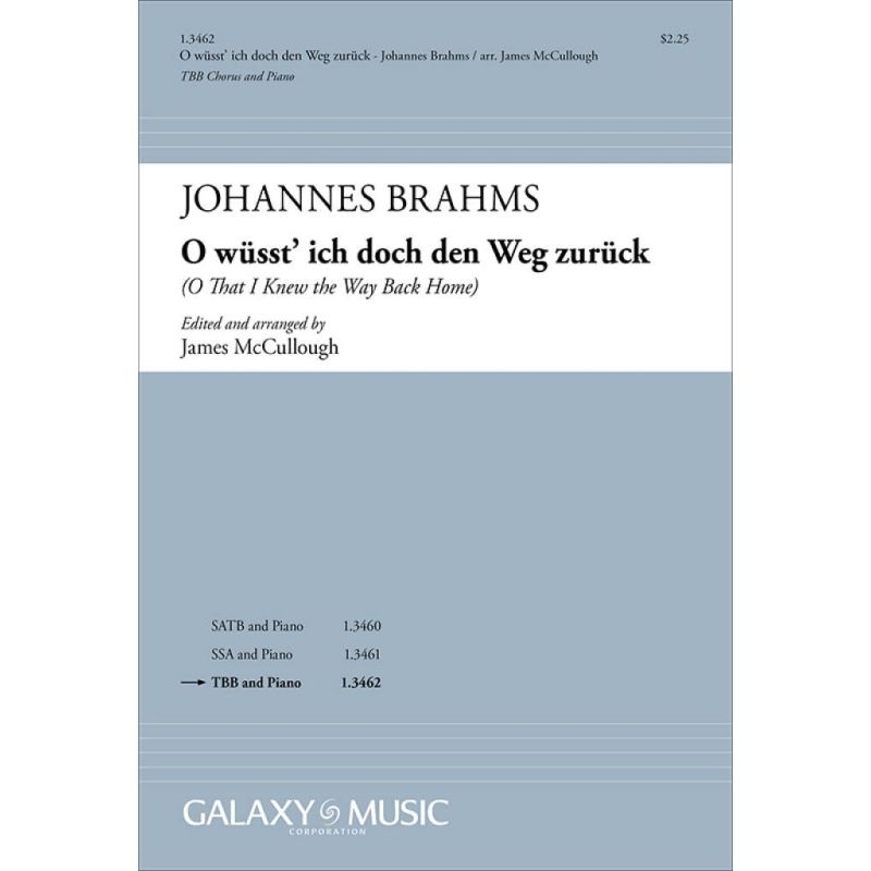 Brahms, Johannes - O wusst' ich doch den Weg zurück