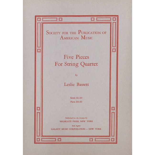Bassett, Leslie - Five Pieces for String Quartet