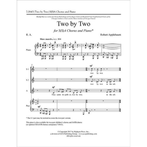 Applebaum, Robert - Two by Two