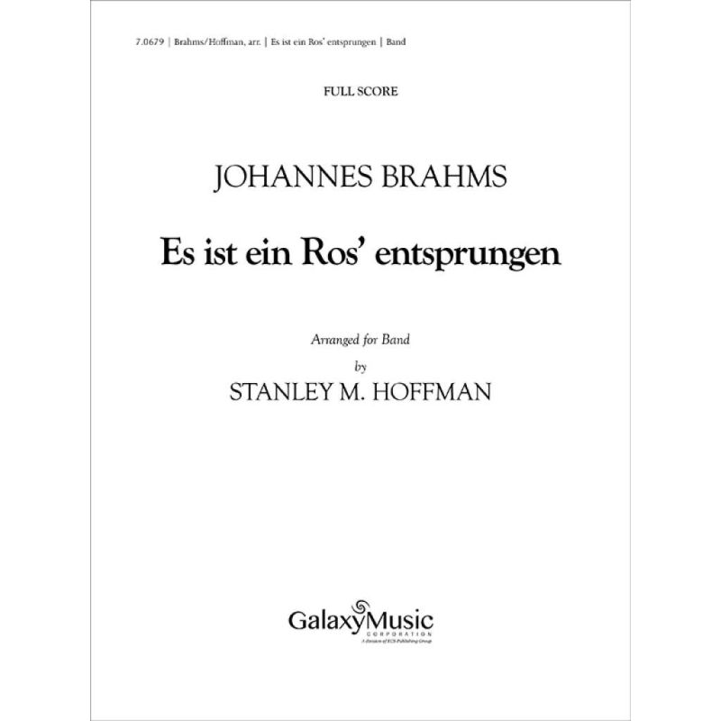 Brahms, Johannes - Es ist ein Ros' entsprungen